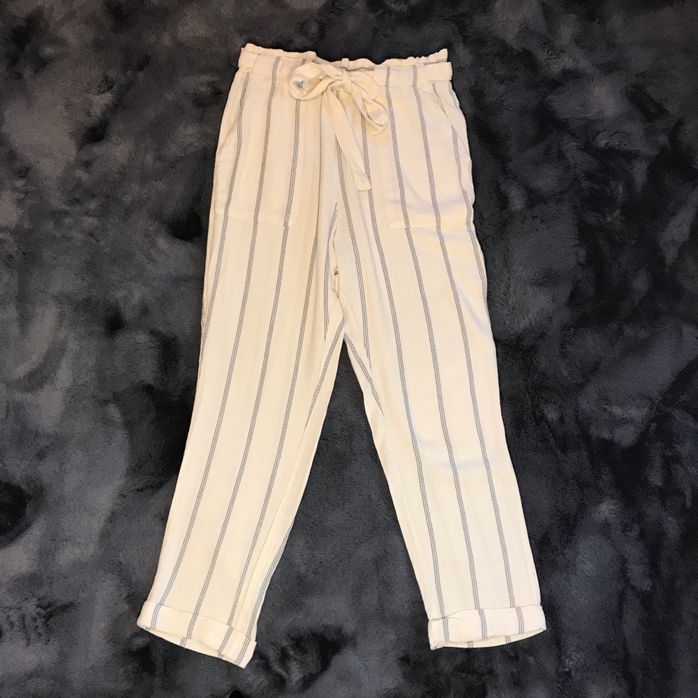 H&M Striped Paperbag Pants